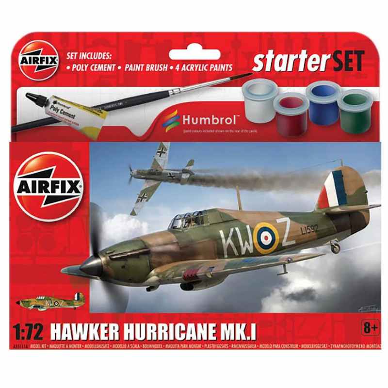 Airfix British Hawker Hurricane Mk.I Gift Set (1:72 Scale)
